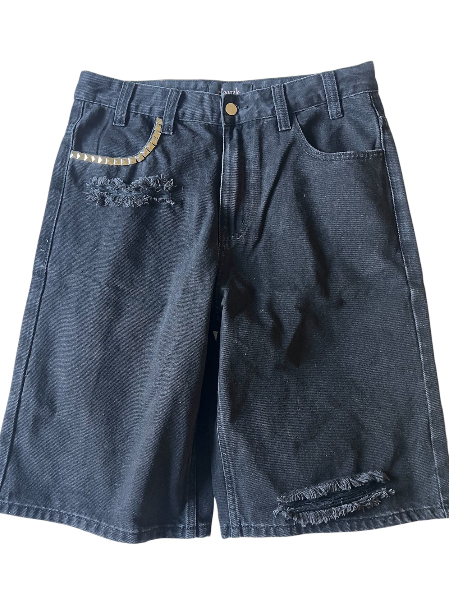 rf ripped shorts (studded